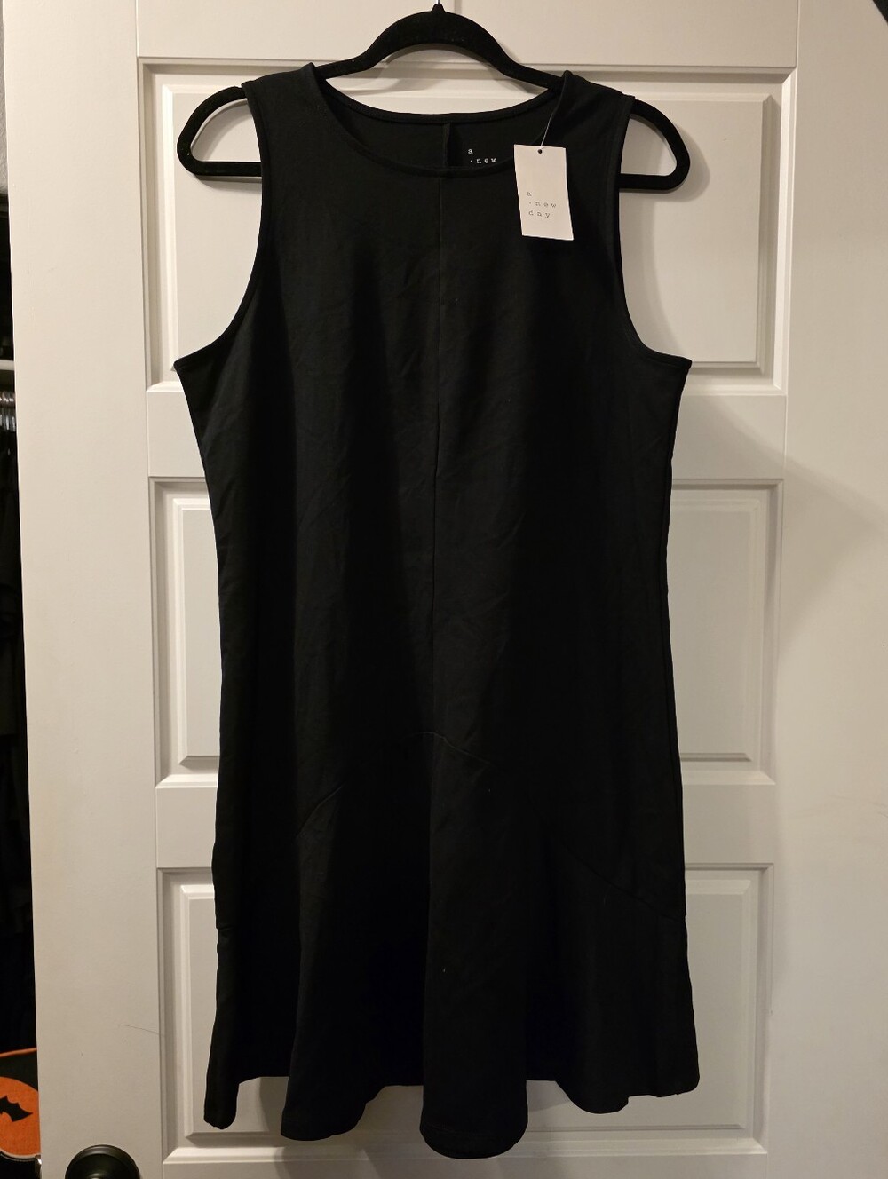 A New Day Muscle Tank Dress Black Size Large